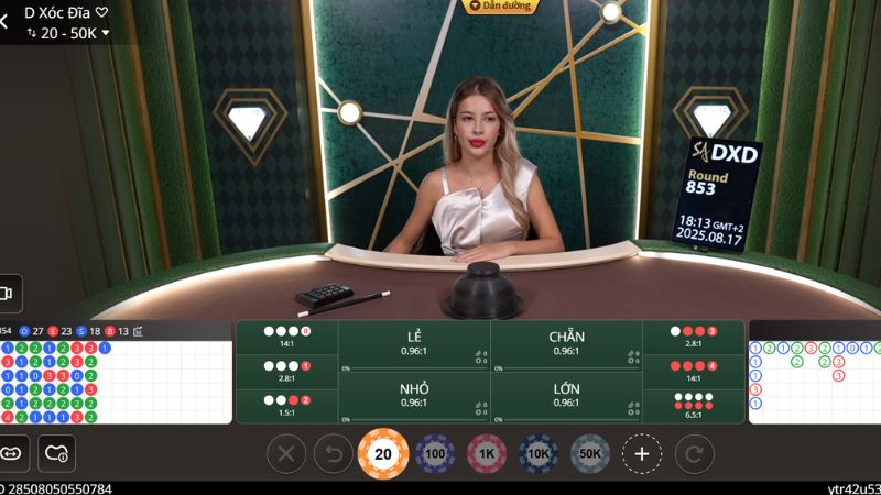 Bàn cược xóc đĩa livestream tại nhà cái M88