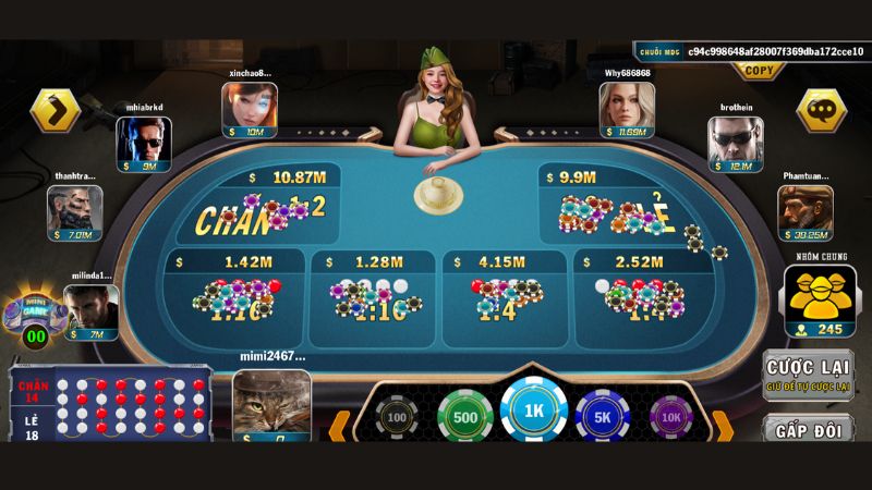 Xóc đĩa MD5 M88 2 Giao diện chơi xóc đĩa MD5