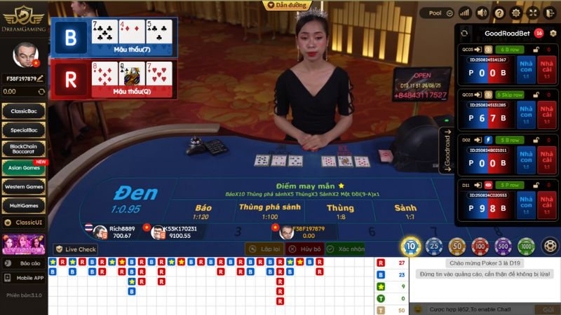 Poker Livestream M88 2 Dealer chia bài Poker Livestream cực kỳ chuyên nghiệp