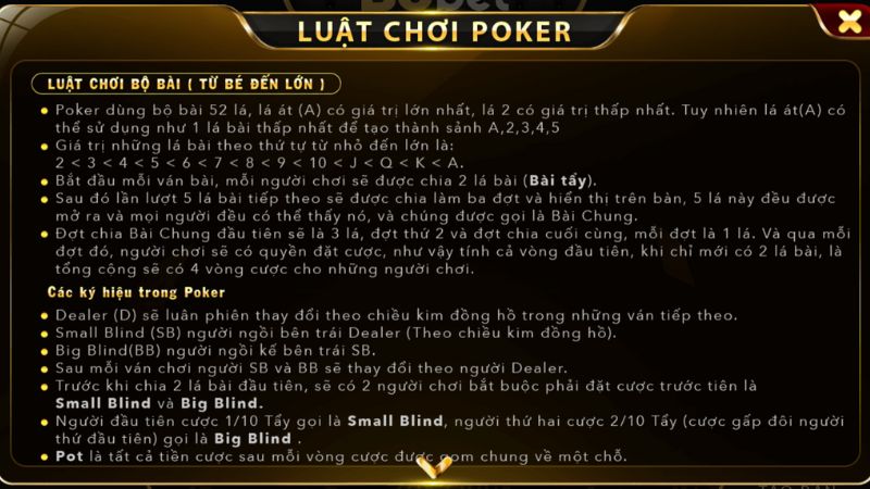 Hướng dẫn chơi Poker chi tiết được cung cấp bởi nhà cái M88 