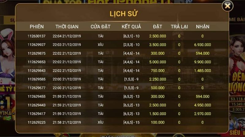 Tham khảo bảng thống kê tần suất trước khi cược tài xỉu